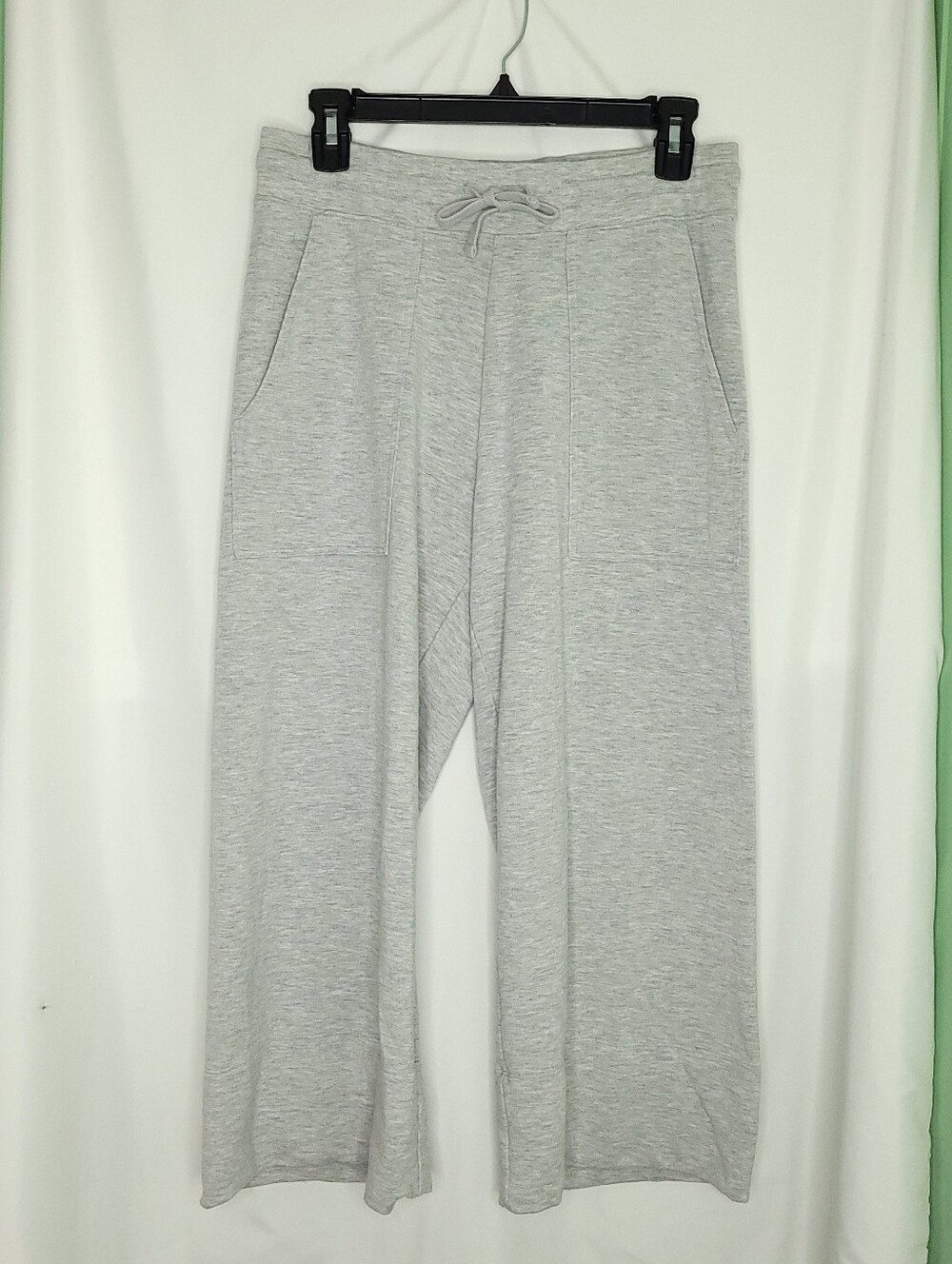 QUINCE Women's Super Soft Fleece Cropped Wide Leg Sweatpants Minimalist SMALL